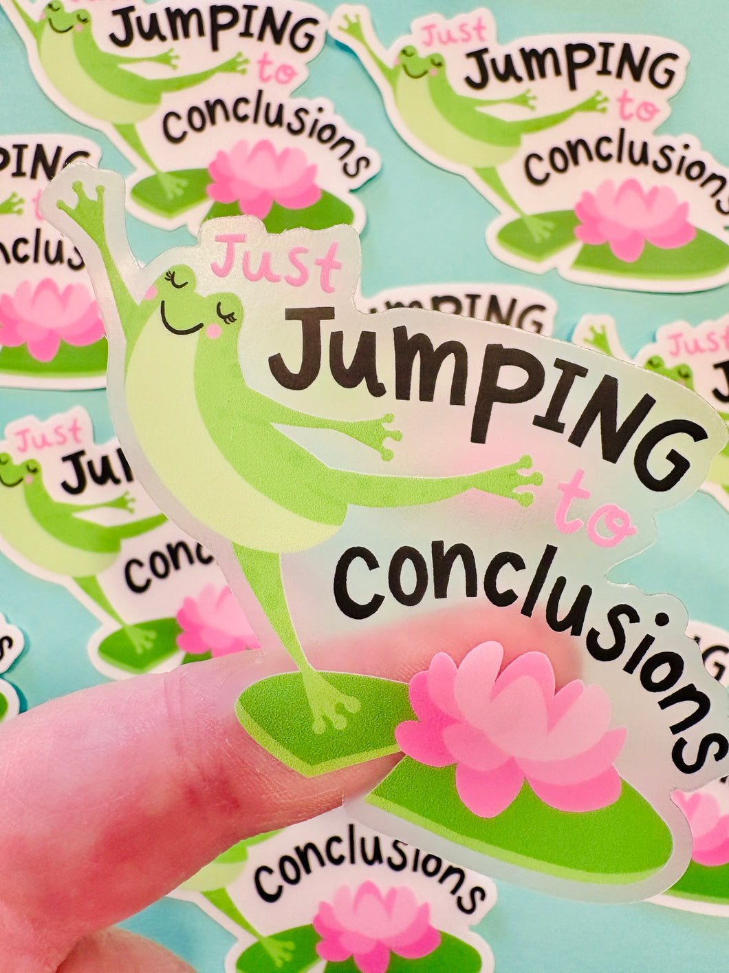 Jumping to Conclusions Sticker